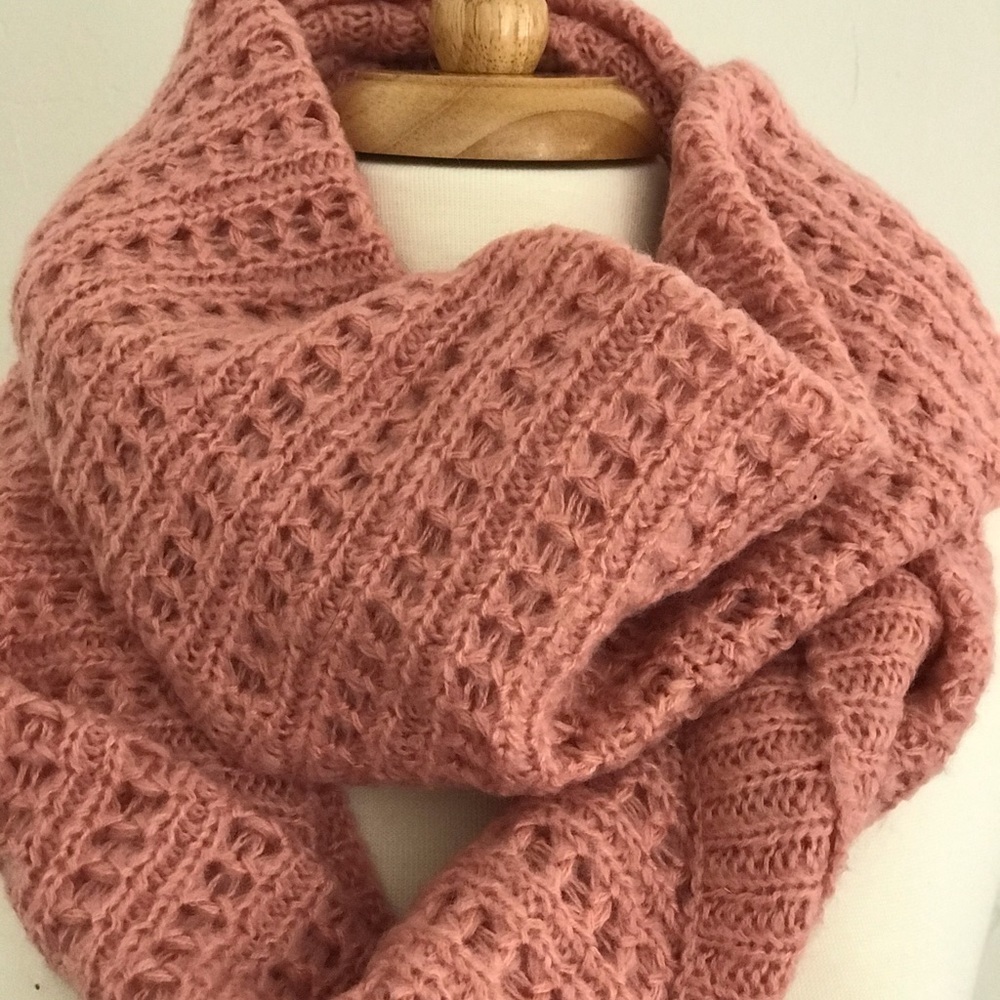 Pink Knit Scarf